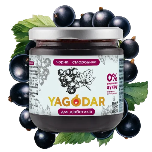 Джем для діабетиків Чорна Смородина, 0 цукру - 2