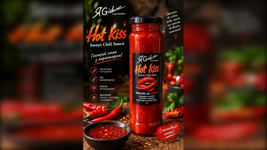 Sweet Chili Sauce "Hot Kiss" 235 мл, ЯGidna - 3