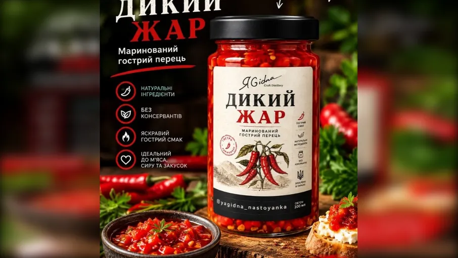 Маринований перець "Дикий ЖАР" 300 мл, ЯGidna - 3