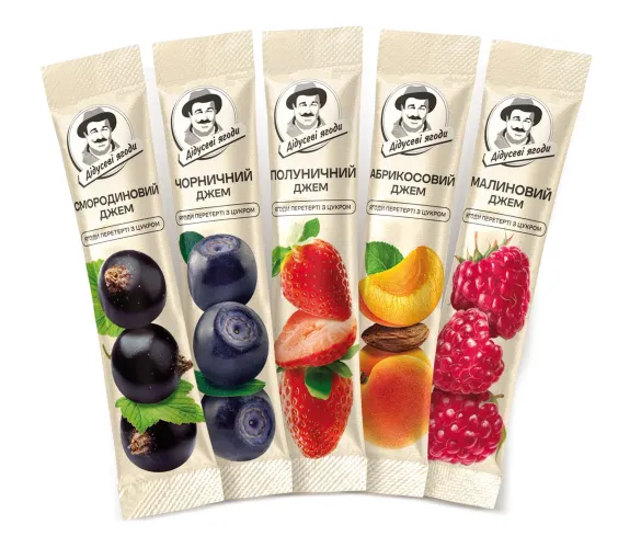 Джем смородиновий 20г*50шт стік Дідусеві ягоди - 1