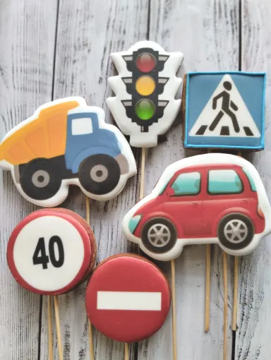 Набір пряників «Машинки та дорожні знаки» - 6
