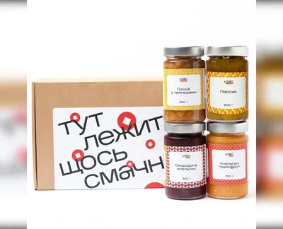 Подарунковий набір джемів з 4 смаків ТМ Лас-harvy.market