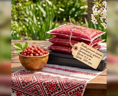 Суниця лісова. Перетерта, заморожена.-harvy.market