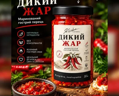 Маринований перець "Дикий ЖАР" 300 мл, ЯGidna-harvy.market