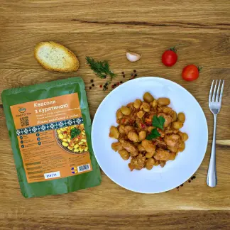 Квасоля з курятиною 350г-harvy.market
