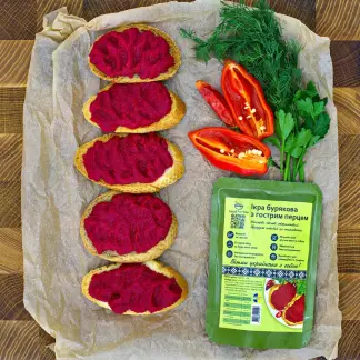 Ікра бурякова з гострим перцем 100г-harvy.market