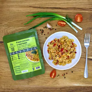 Каша рисова з овочами 250г-harvy.market